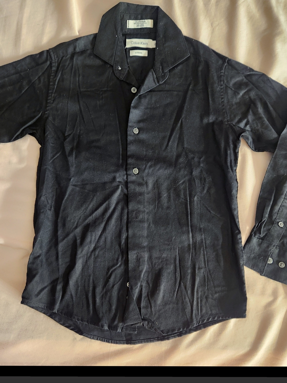 Calvin Klein Boy's Black Lightweight Button-Down Shirt Jacket